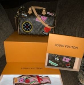 Purse, Wallet, and scarf